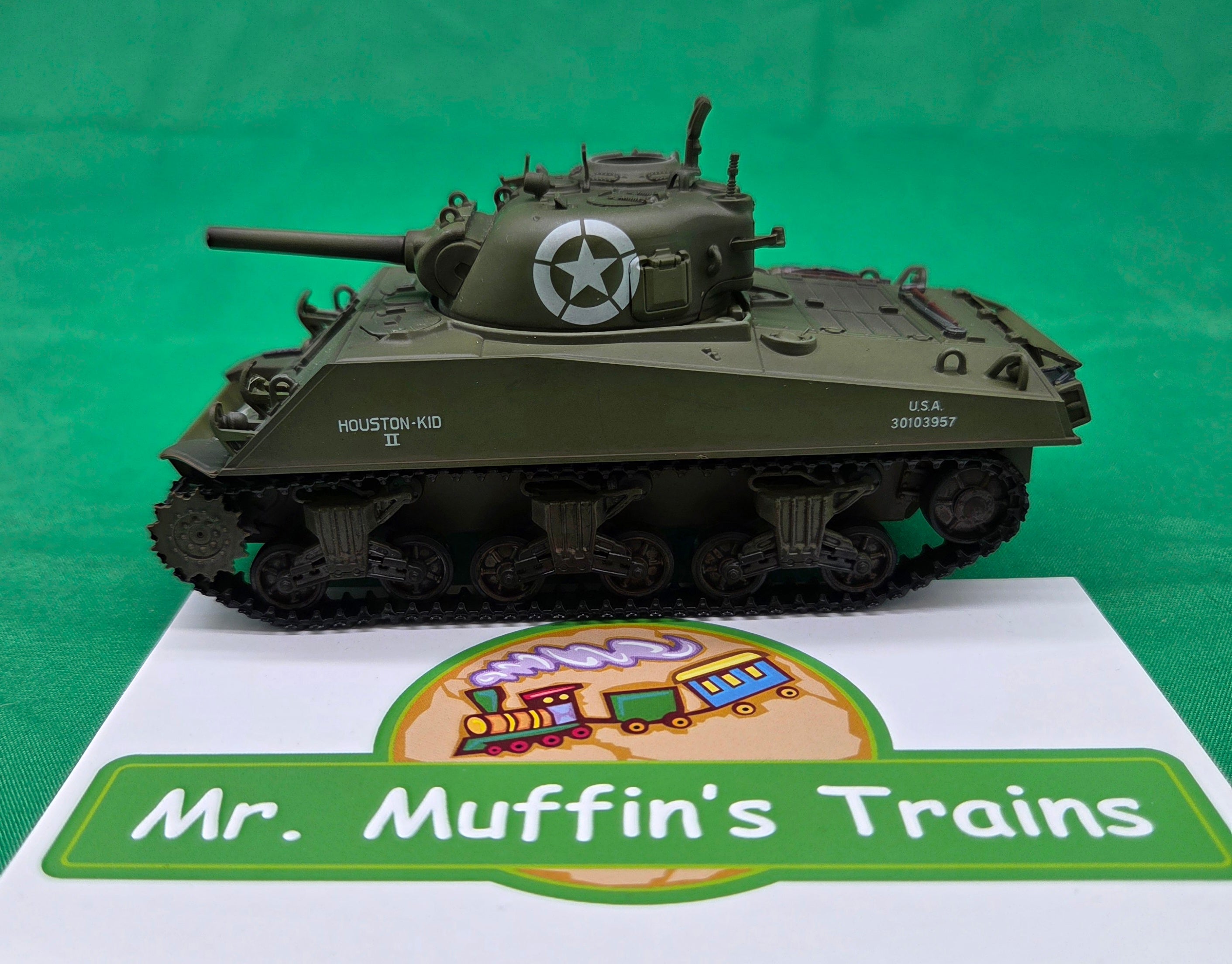 MTH - M4 Sherman Tank (Green) Early WWII - 1/48 Scale