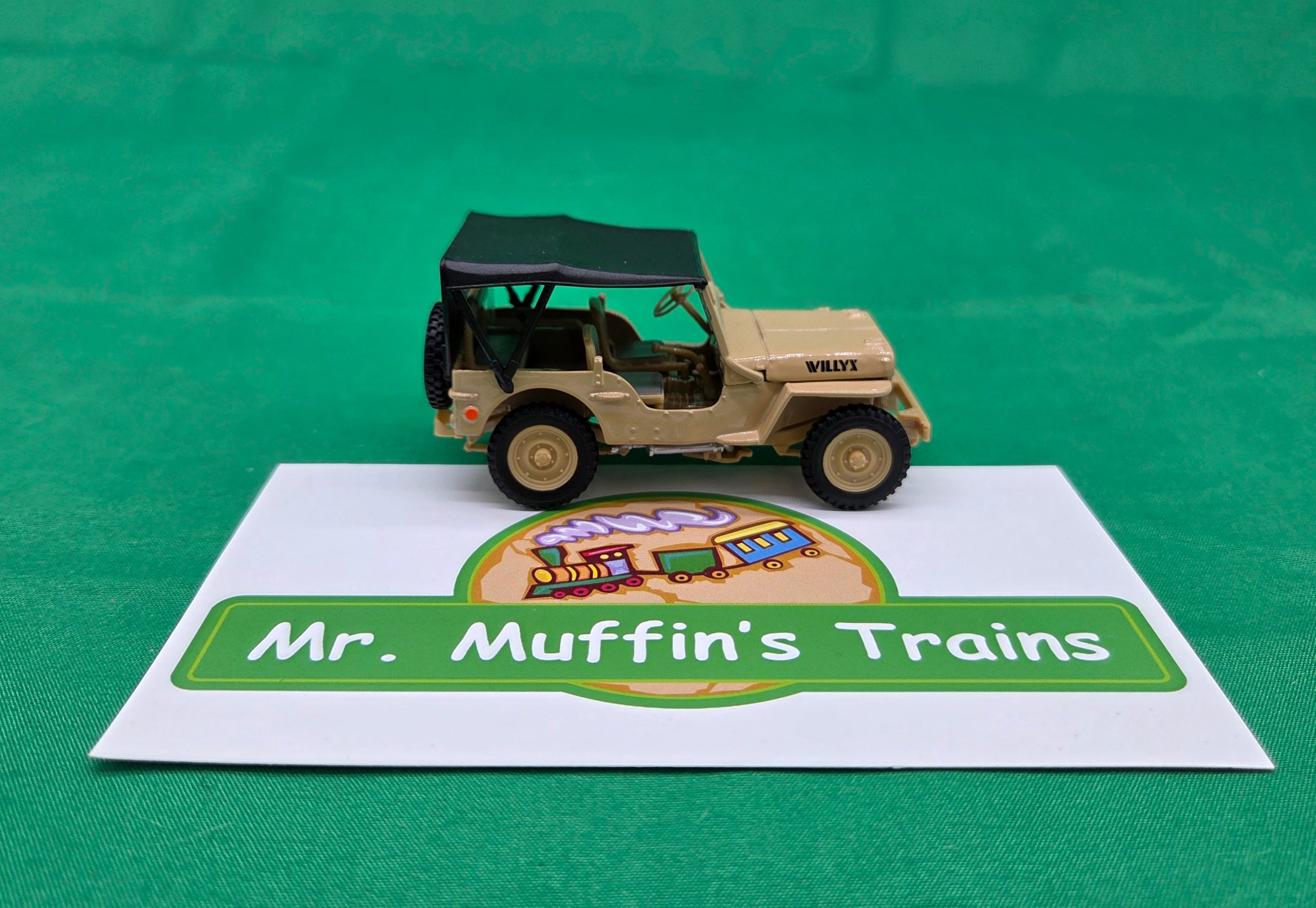 MTH - Willy's Jeep (Tan w/ Black Top) - 1/48 Scale
