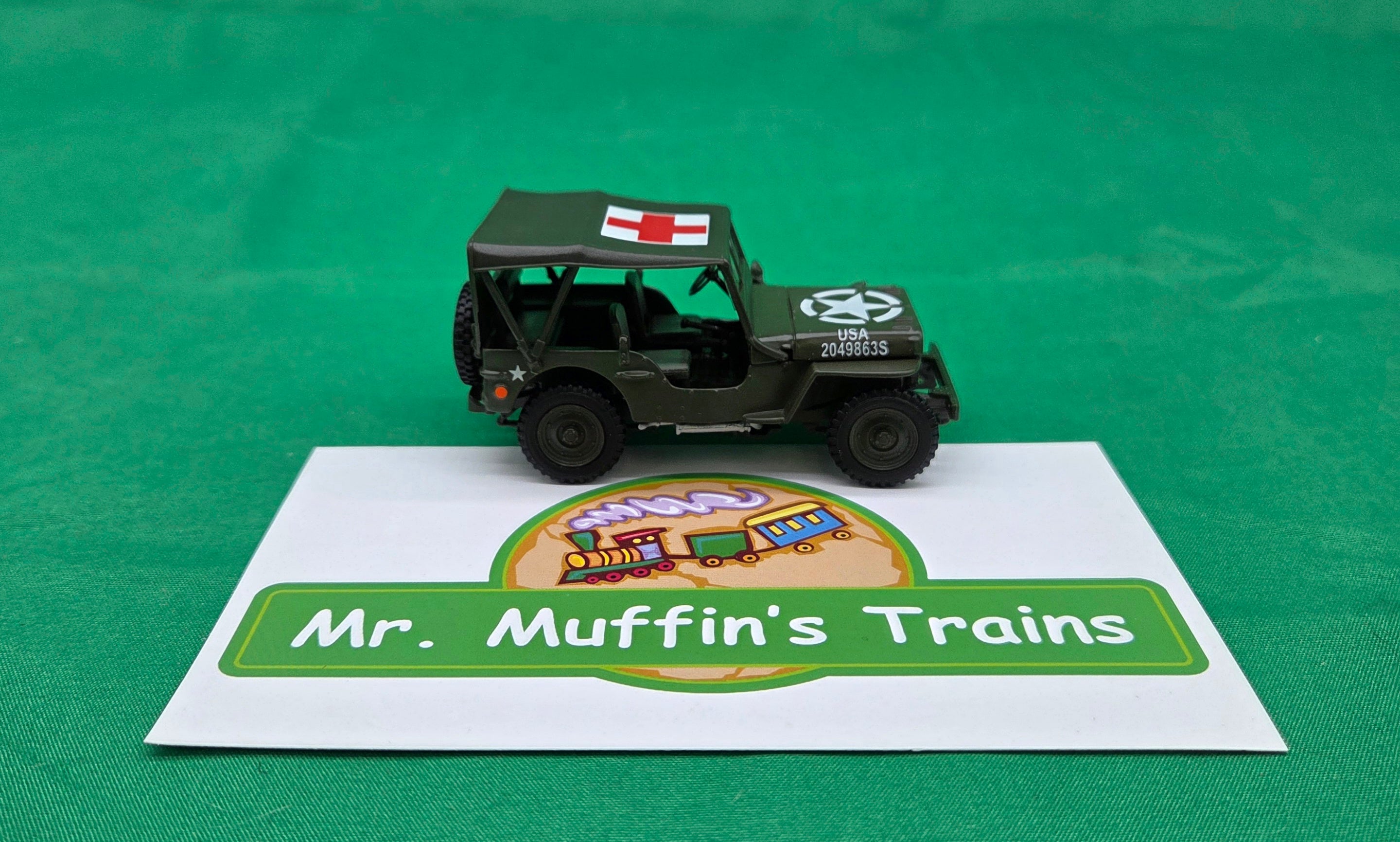 MTH - U.S. Army Willy's Jeep (w/ Red Cross) - 1/48 Scale
