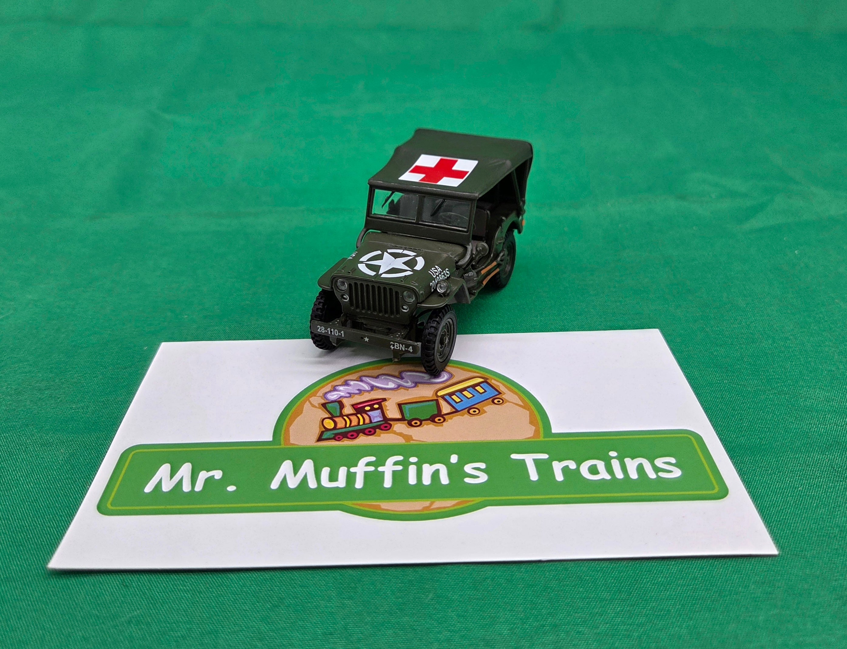 MTH - U.S. Army Willy's Jeep (w/ Red Cross) - 1/48 Scale