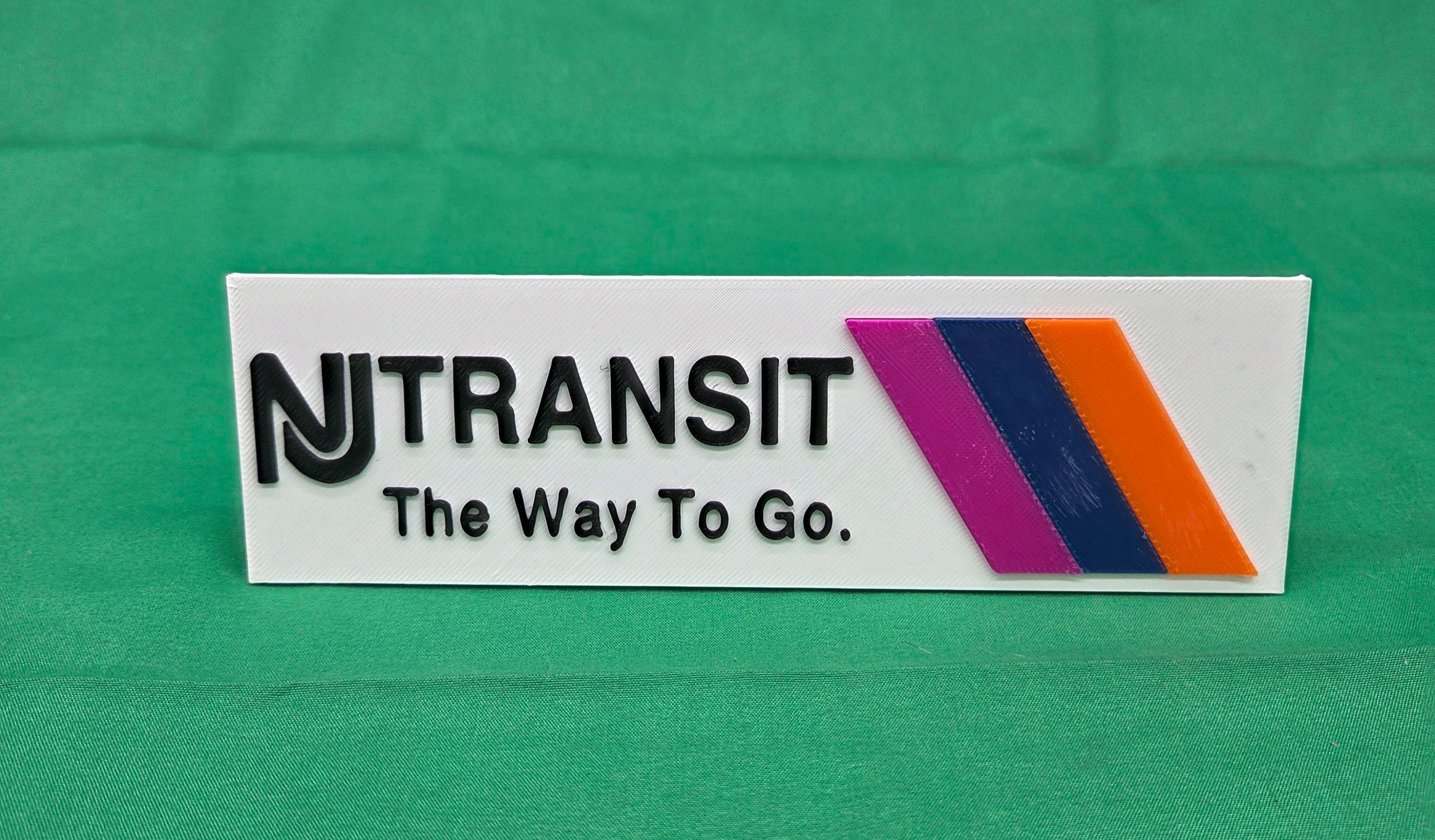 Trackside 3D #65 - 3D Printed Railroad Signs "NJ Transit"