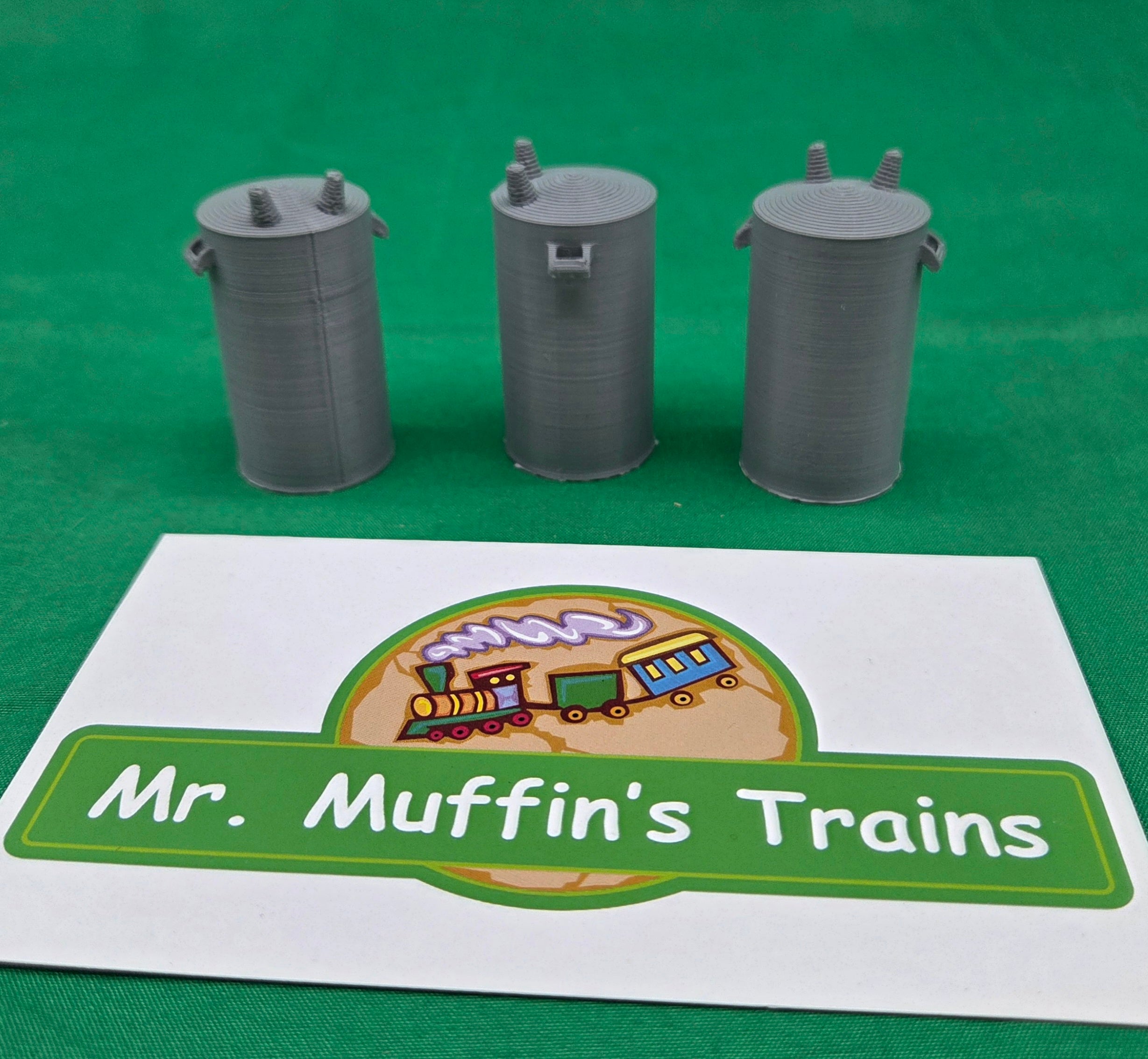 Trackside 3D #L2 - 3D Printed Flat Load - Transformer (3-Pack)