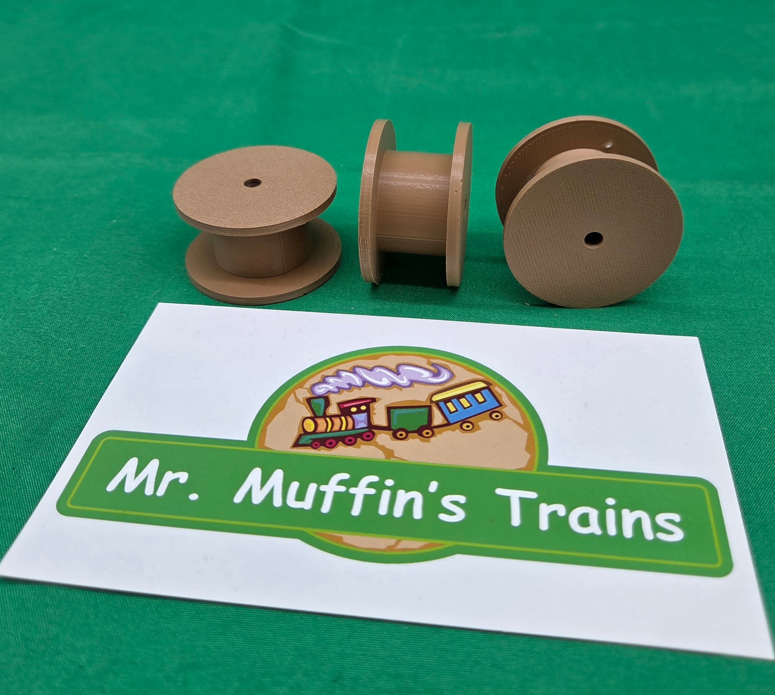 Trackside 3D #L4 - 3D Printed Flat Load - Wood Coil (3-Pack)