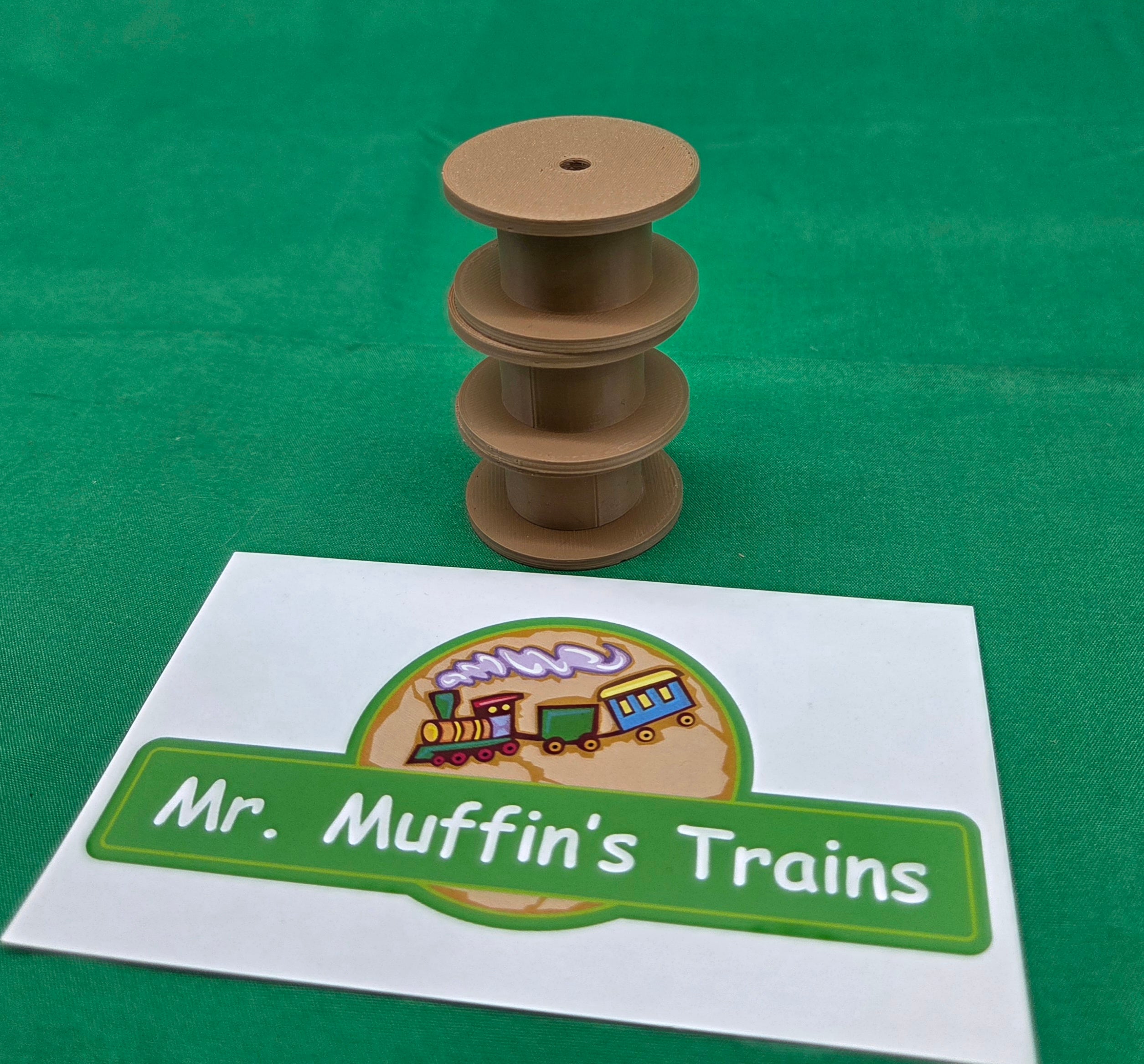 Trackside 3D #L4 - 3D Printed Flat Load - Wood Coil (3-Pack)