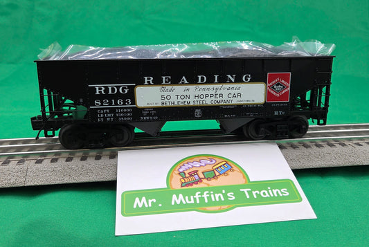 Atlas O 3001298 - Premier - 2-Bay Offset Hopper Car "Reading" (Bethlehem Steel) #82163