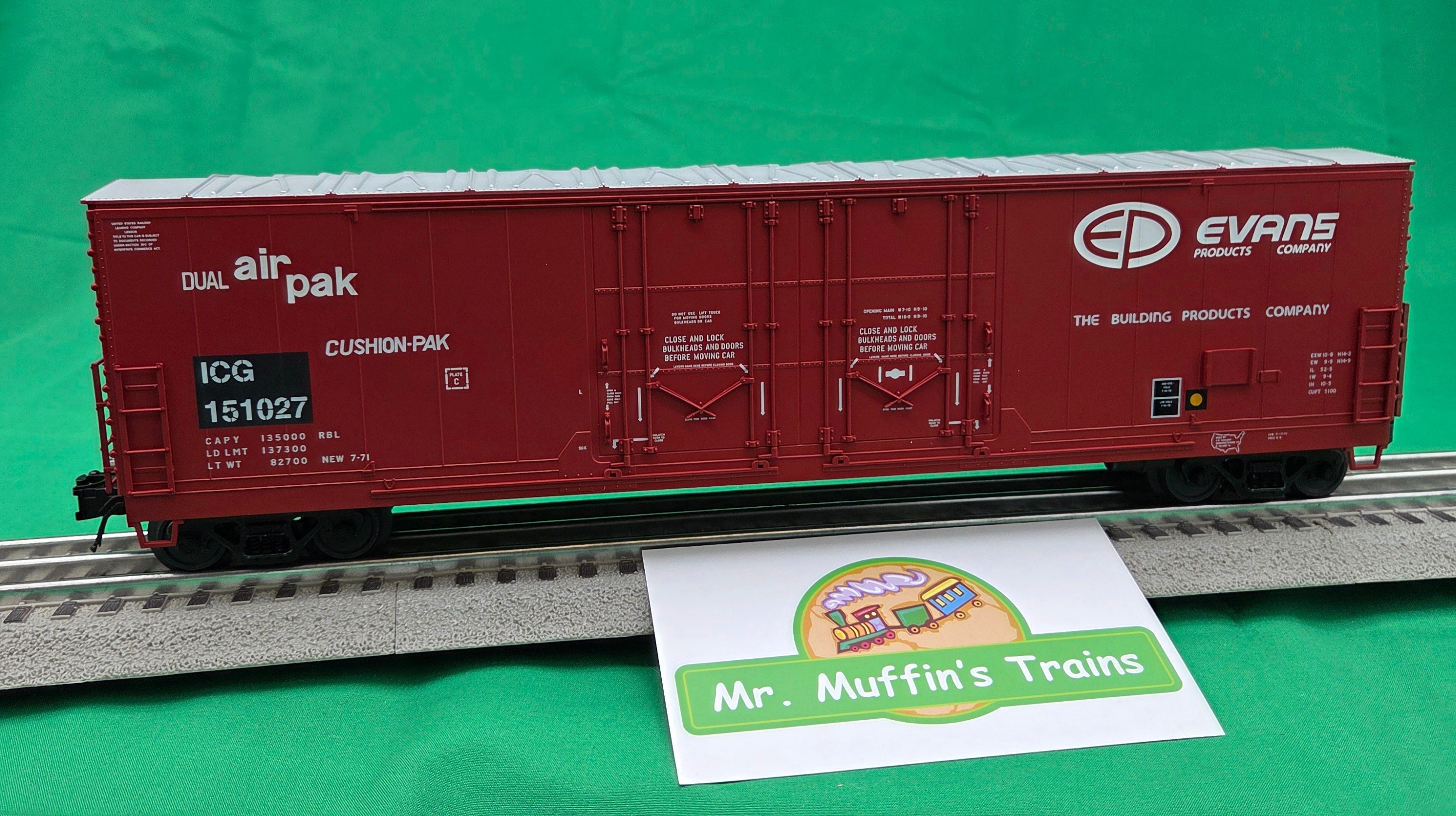 Atlas O 3001983 - Master - 53' Evans Double Plug Door Box Car "Illinois Central Gulf" (ex Evans)