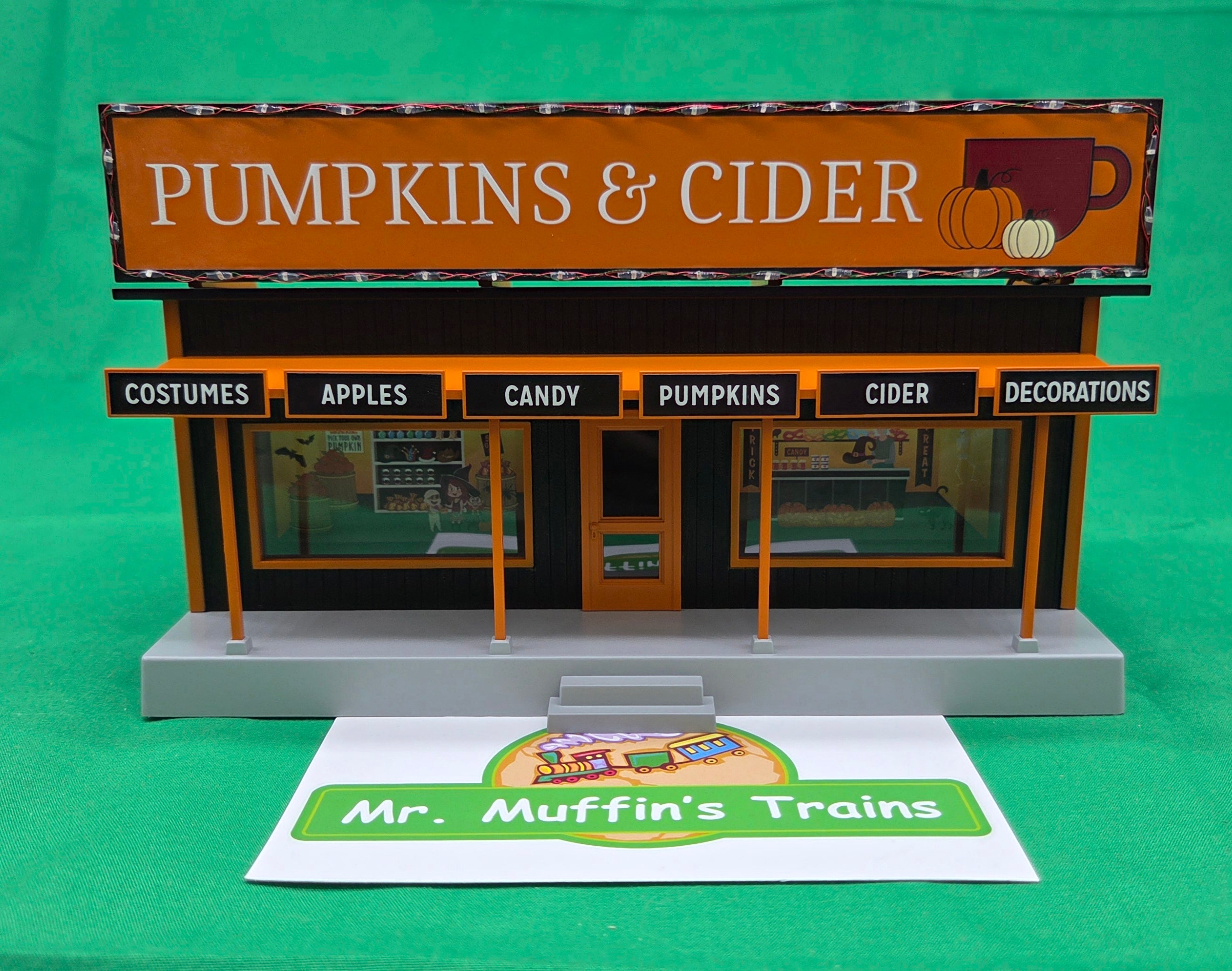 MTH 30-90758 - RailKing - Road Side Stand "Halloween" w/ Operating Lights