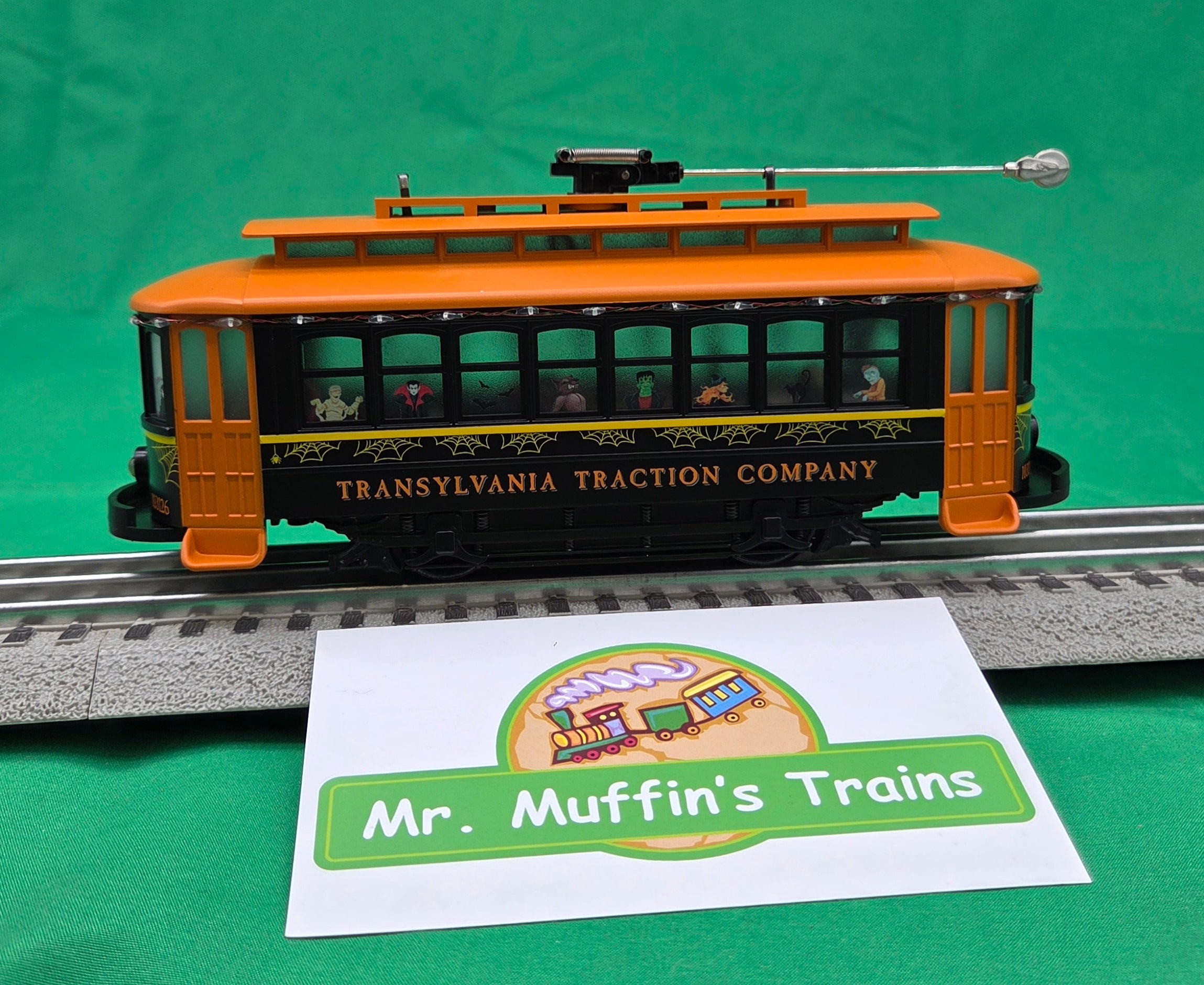 MTH 30-5265 - RailKing - Bump-n-Go Trolley "Transylvania" #103126 w/ LED Lights