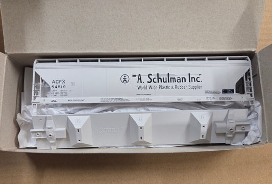 Accurail HO 81763 - Kit - ACF 47' 3-Bay Center-Flow Covered Hopper "Schulman" #54519