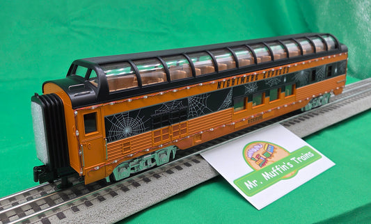 MTH 30-68305 - RailKing - 60’ Streamlined Full-Length Vista Dome Car "Halloween" #Vicksburg w/ LED Lights