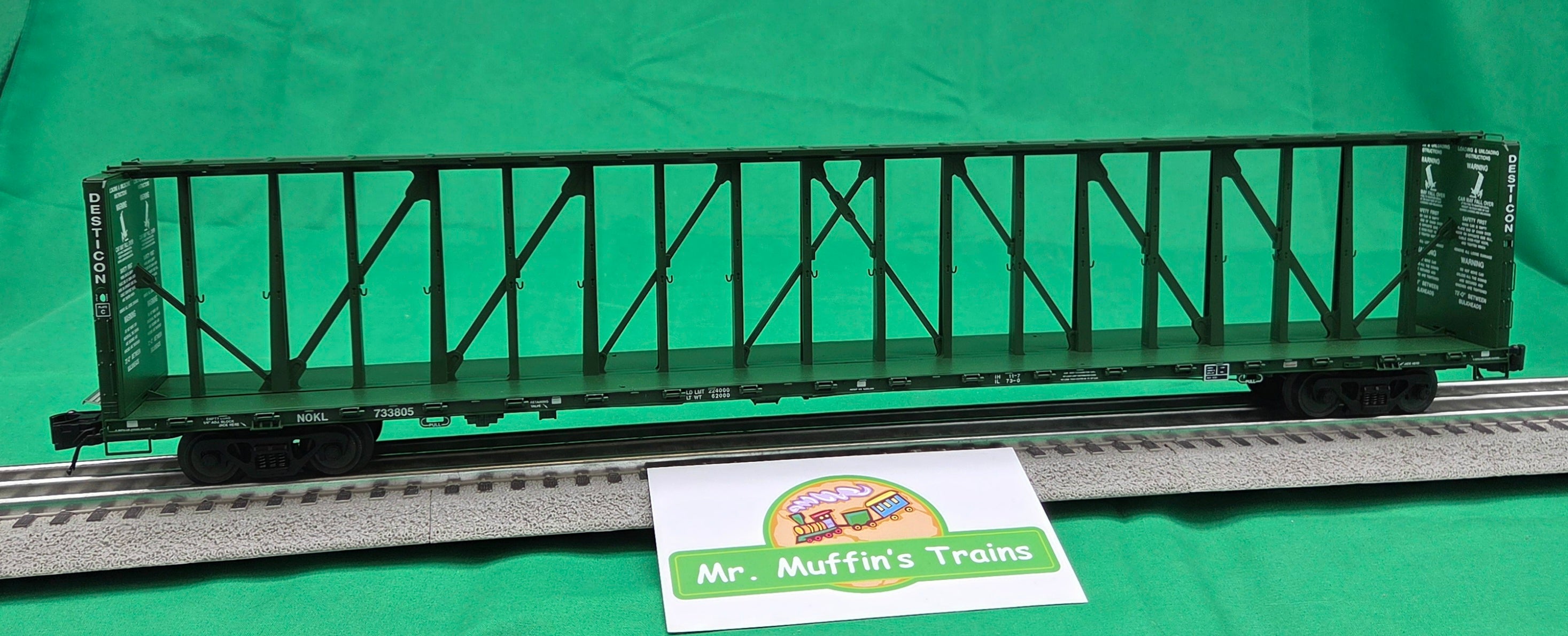 Atlas O 3001790 - Master - 73' Center Divider Flat Car "Desticon" (NOKL)