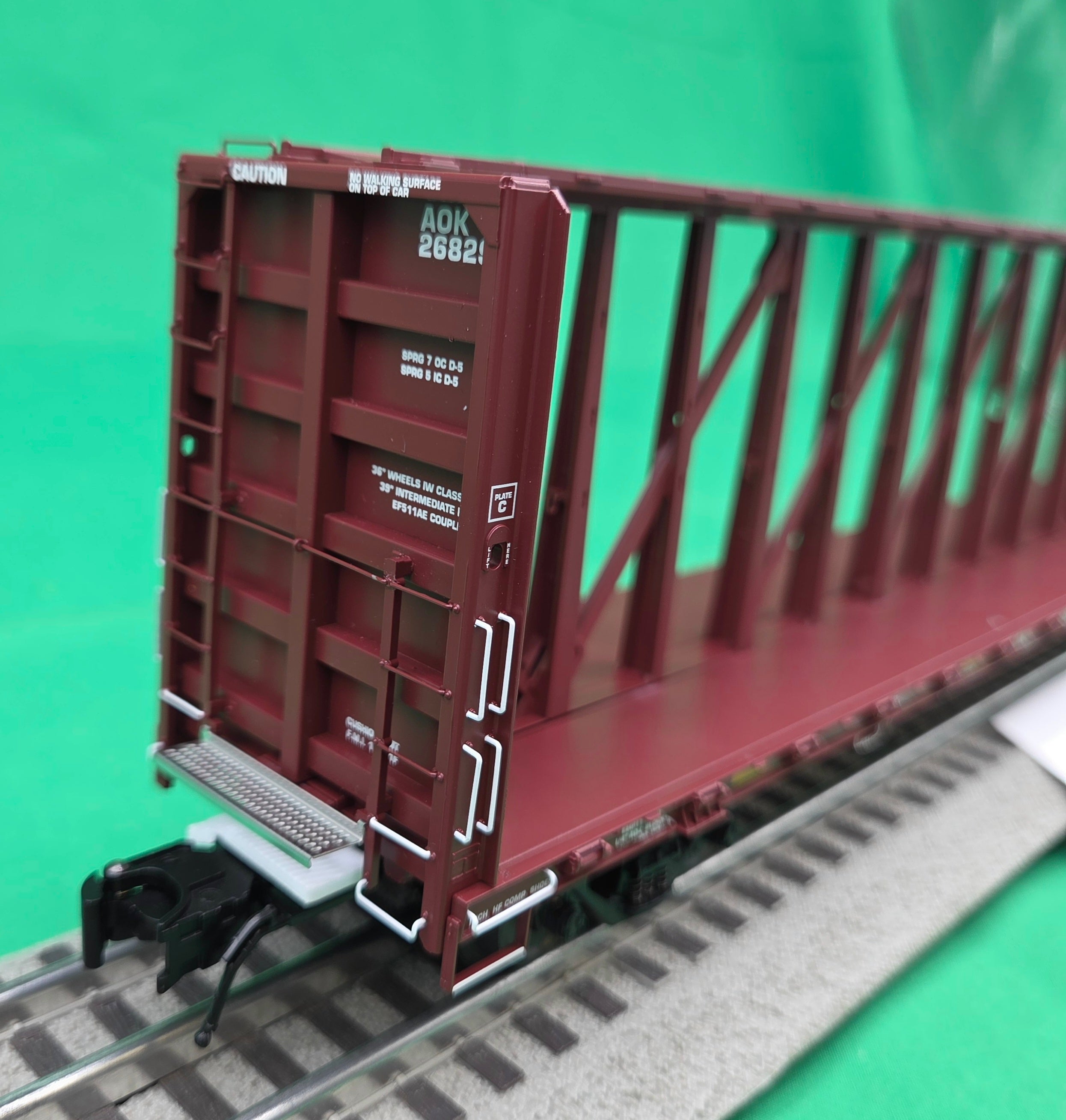 Atlas O 3001787 - Master - 73' Center Divider Flat Car "Arkansas-Oklahoma RR"