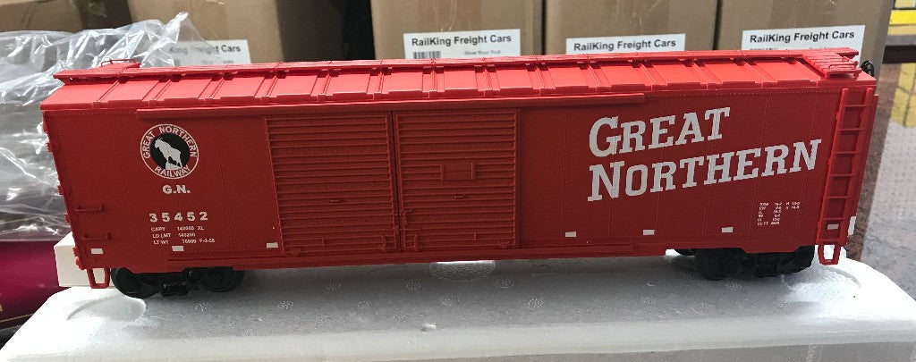 MTH 20-93712 Great Northern Double Door 50' Box Car-Second hand-M5392