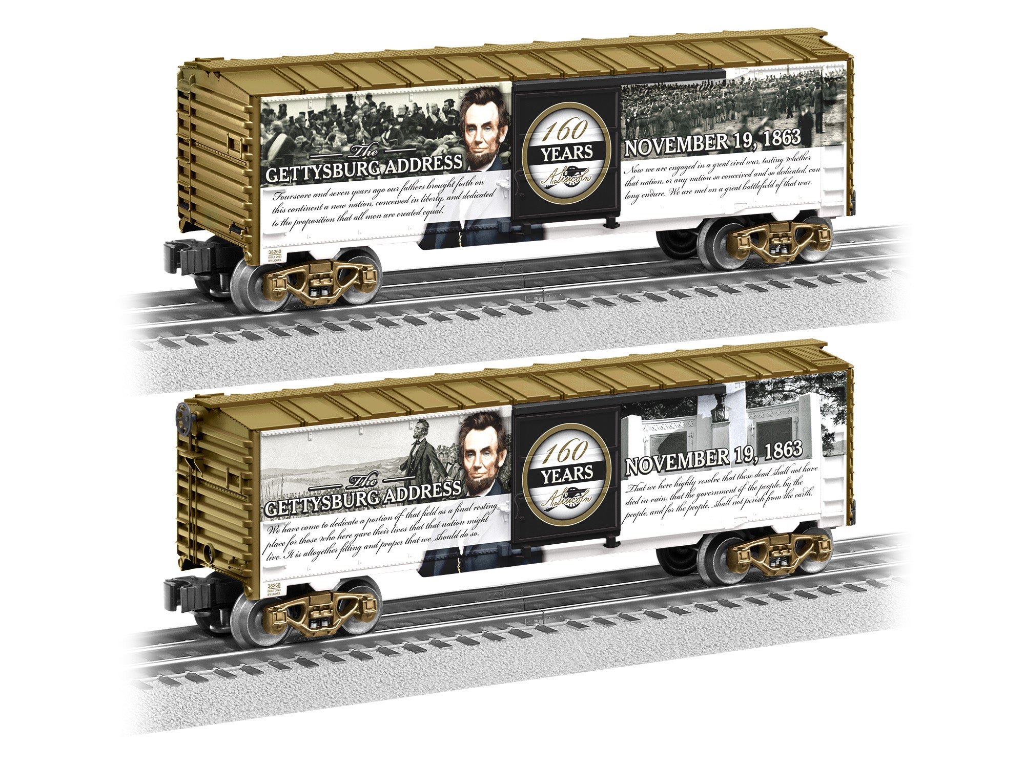 Lionel 2338260 - U.S. American History "Gettysburg Address" Boxcar (160th Anniversary)