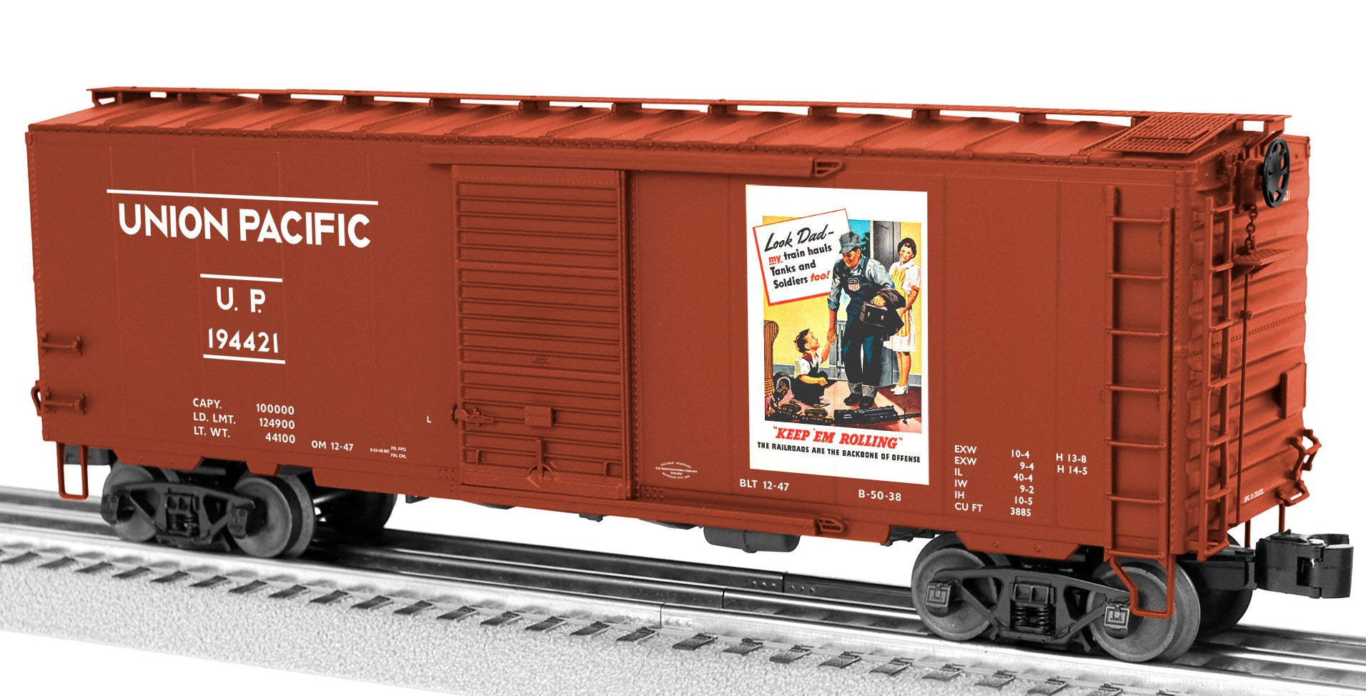 Lionel 2426090 - Freightsounds PS-1 Boxcar "Union Pacific" #194421 (WWII - Look Dad)