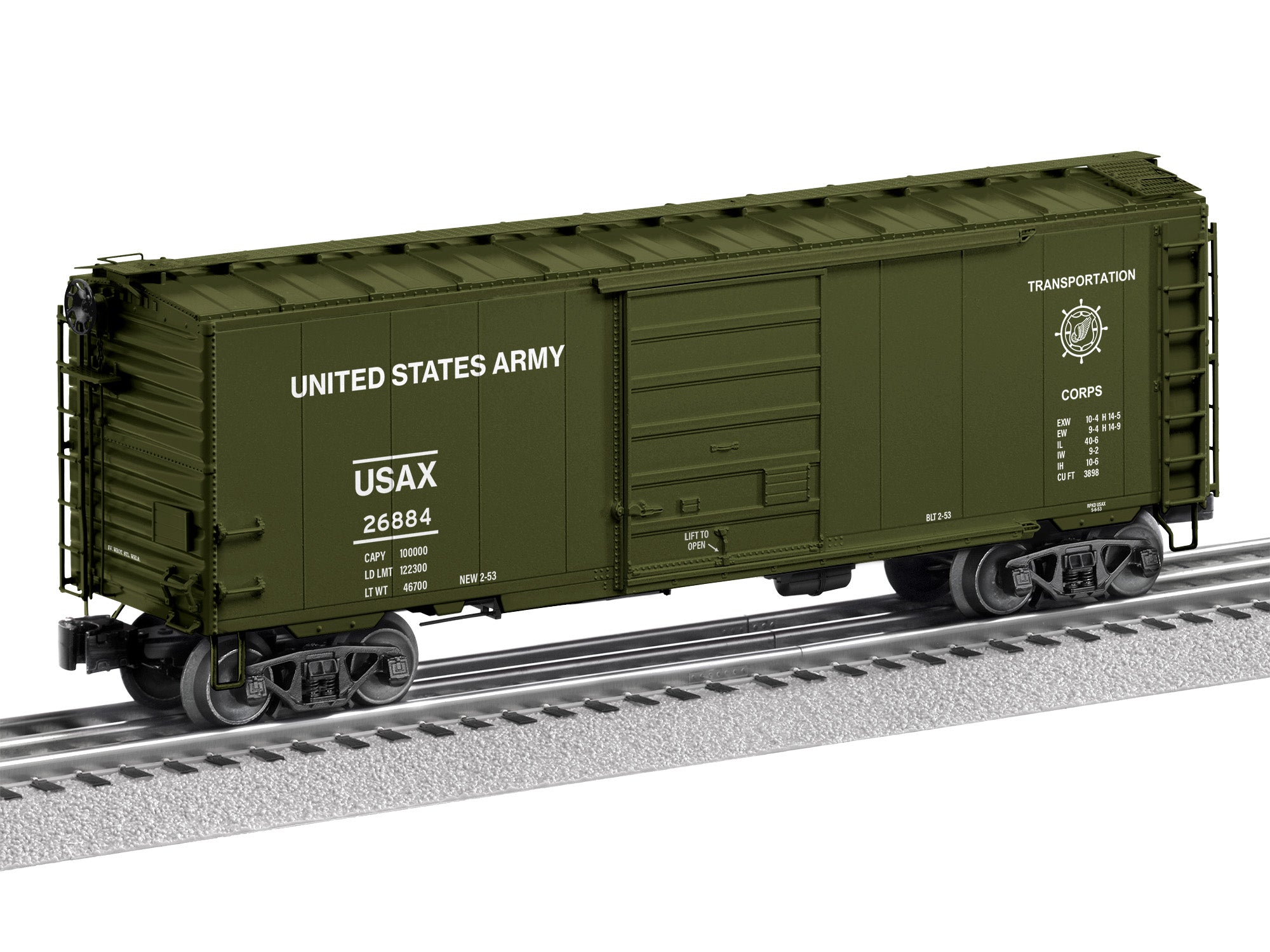 Lionel 2426100 - PatriotSounds PS-1 Boxcar "U.S. Army" #26884