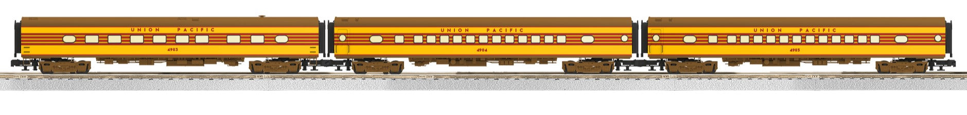 Lionel 2427530 - 18" Aluminum Passenger Car "Union Pacific" (3-Car)