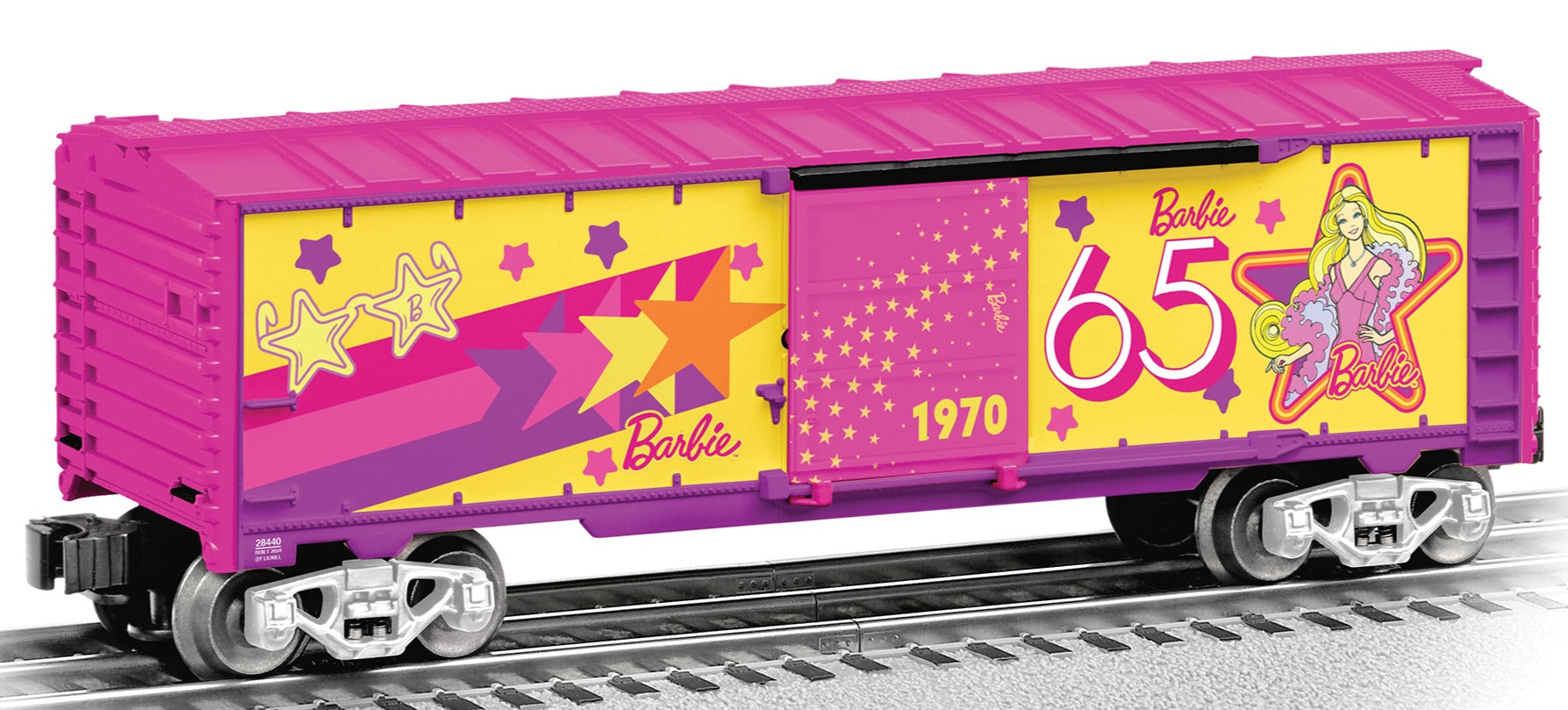 Lionel 2428440 - Barbie -  65th Anniversary 1970s Boxcar "Time to Shine"