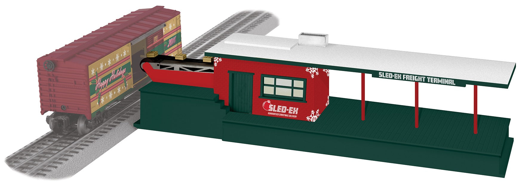 Lionel 2429060 - Christmas Operating Freight Terminal "Sled-Ex"