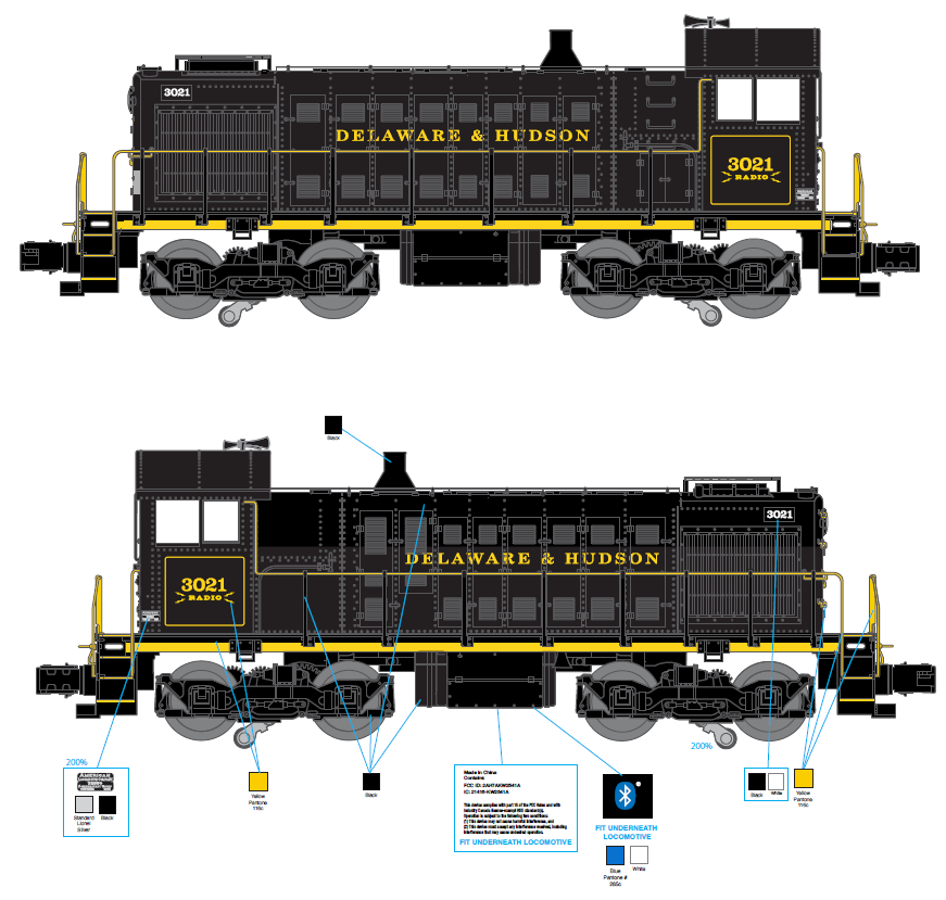Lionel 2433910 - Legacy ALCo S2 Diesel Locomotive "Delaware & Hudson" #3021 - Custom Run for MrMuffin'sTrains