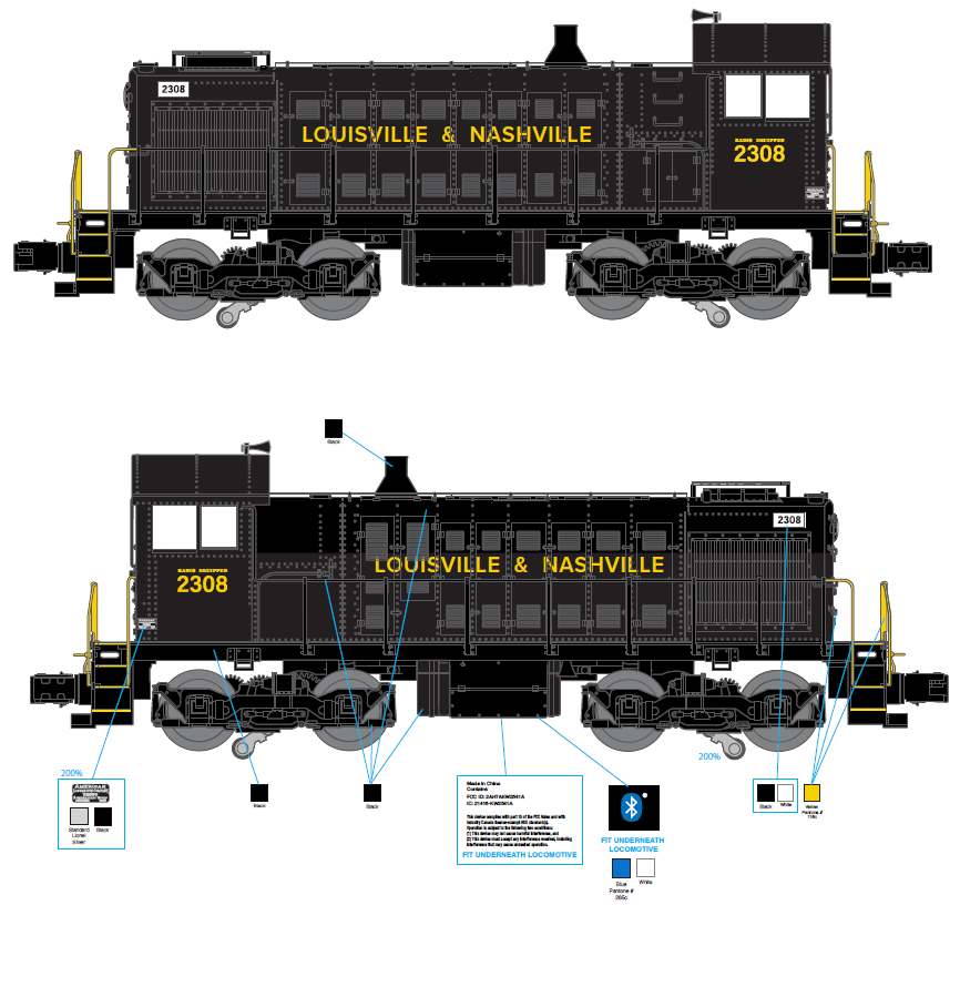 Lionel 2433970 - Legacy ALCo S2 Diesel Locomotive "Louisville & Nashville" #2308 - Custom Run for MrMuffin'sTrains