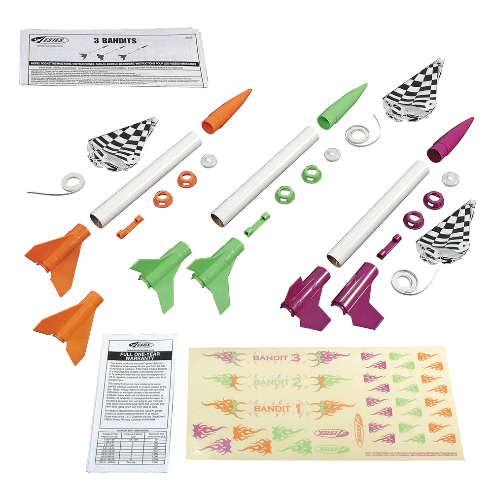 Estes 2435 - Beginner - 3 Bandits Rocket Kit