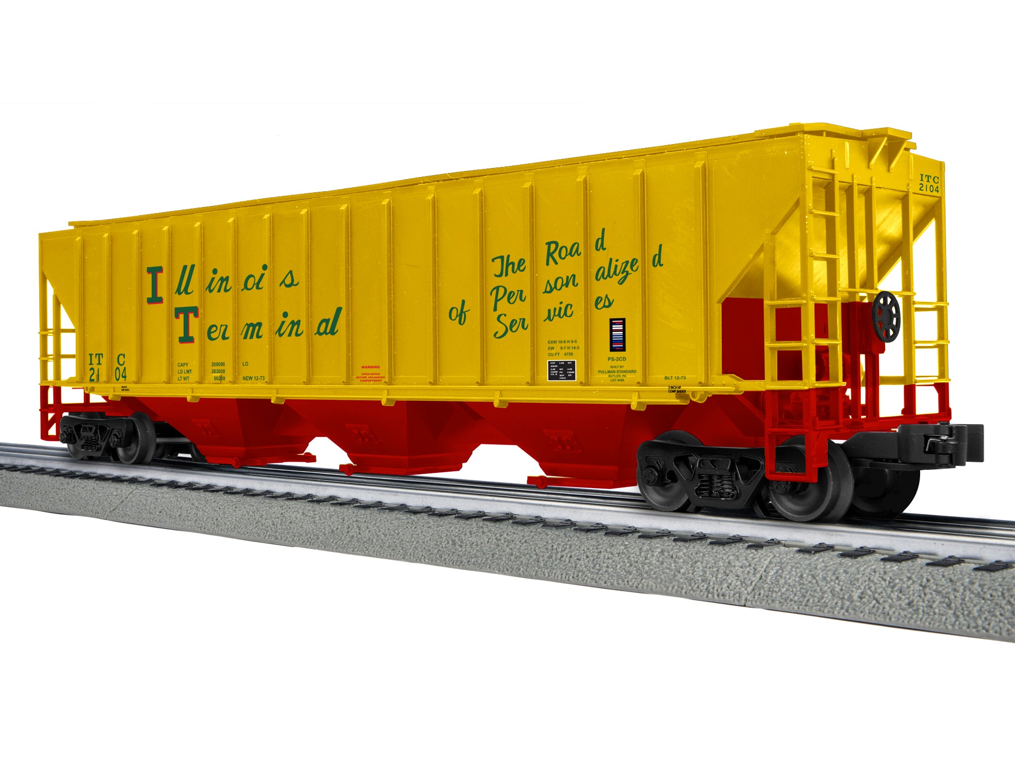 Lionel 2442129 - PS-2CD Covered Hopper "Illinois Terminal" #2104