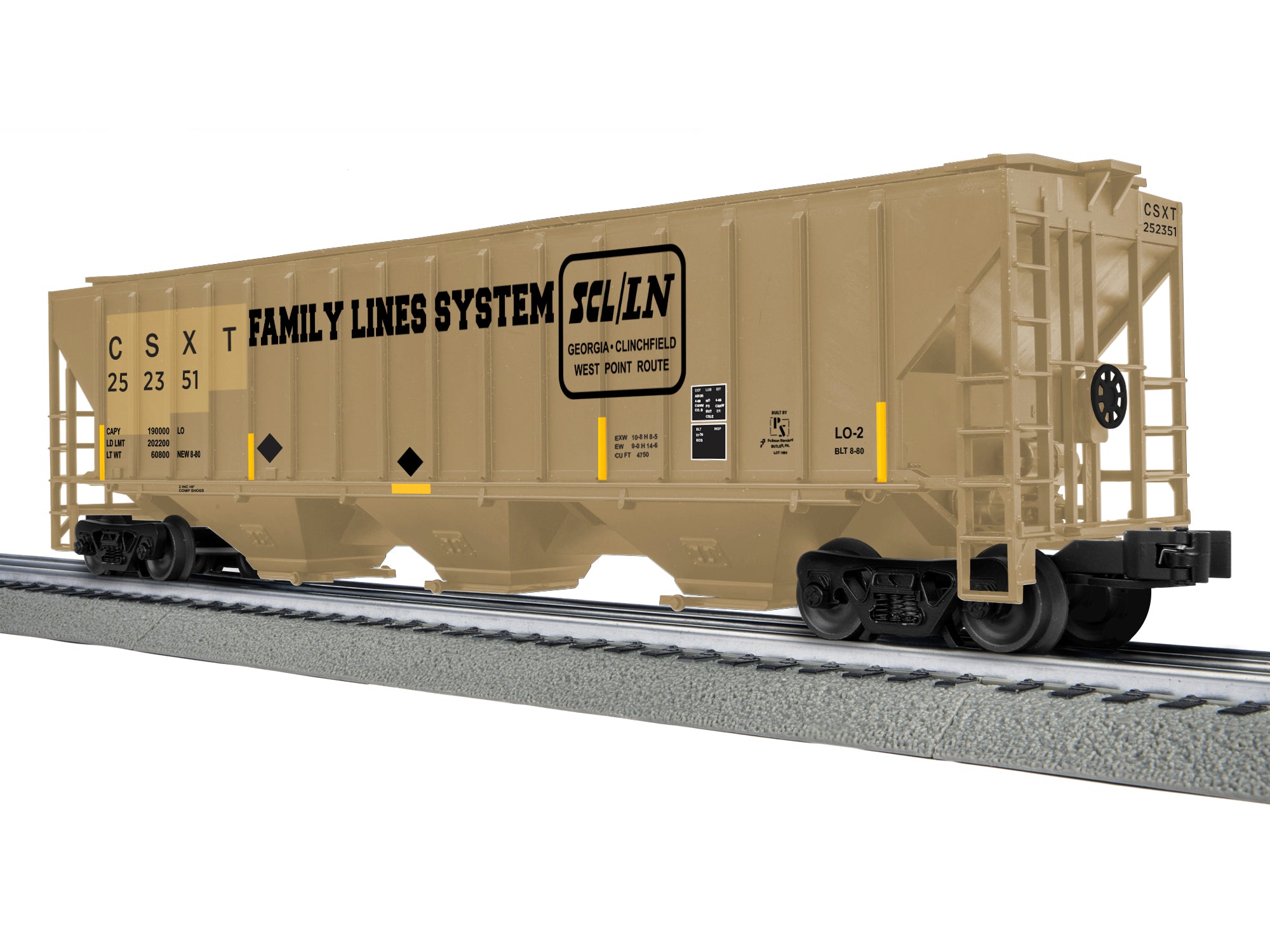 Lionel 2442150 - PS-2CD Covered Hopper "CSX" (3-Car) Family Lines