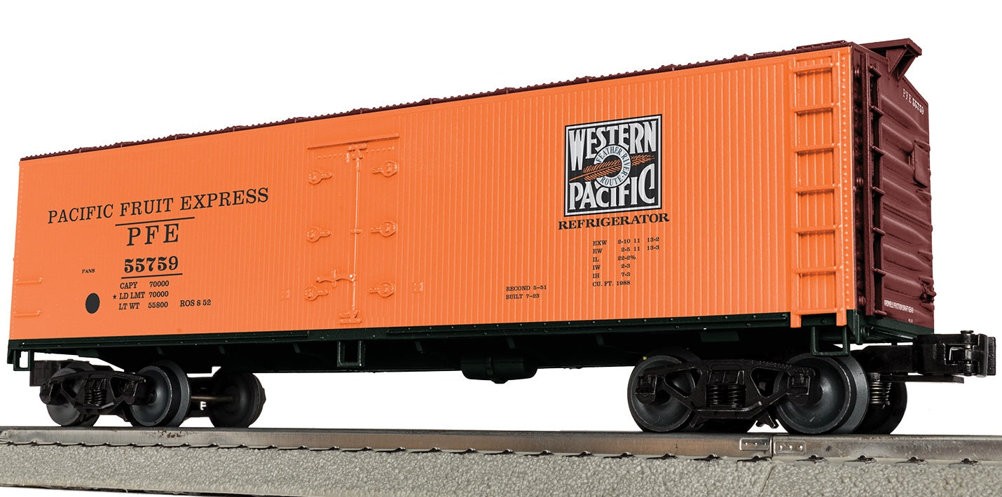 Lionel 2442232 - Woodside Reefer Car "Pacific Fruit Express / Western Pacific" #55759