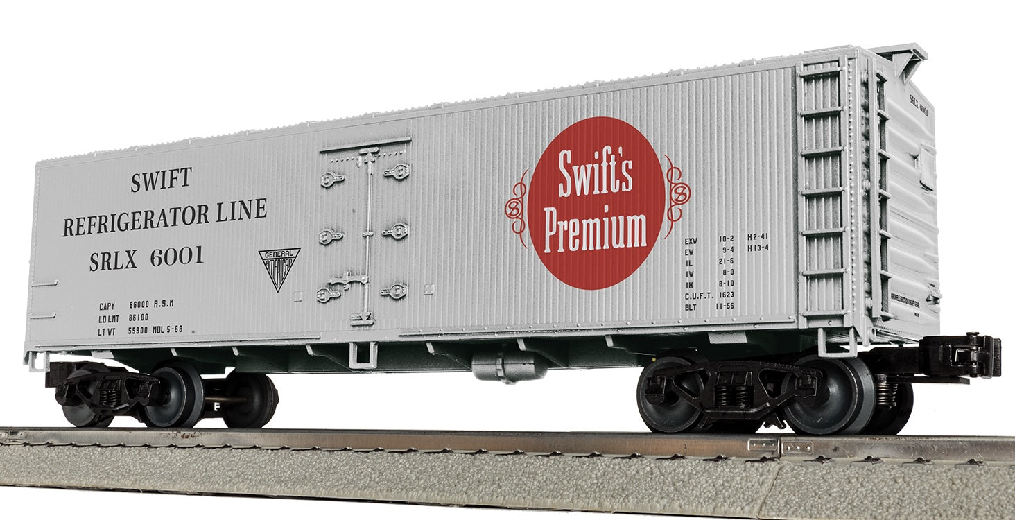 Lionel 2442241 - Woodside Reefer Car "Swift's Premium" #6001