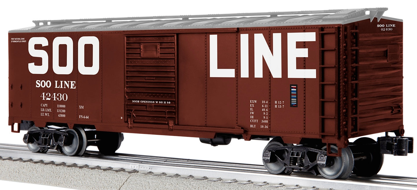 Lionel 2442292 - Steel Side Box Car "Soo Line" #42430