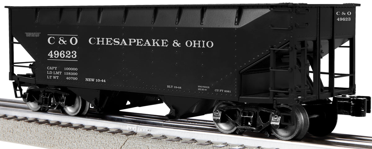 Lionel 2442309 - 2-Bay AAR Hopper Car "Chesapeake & Ohio" #49623 - MrMuffin'sTrains