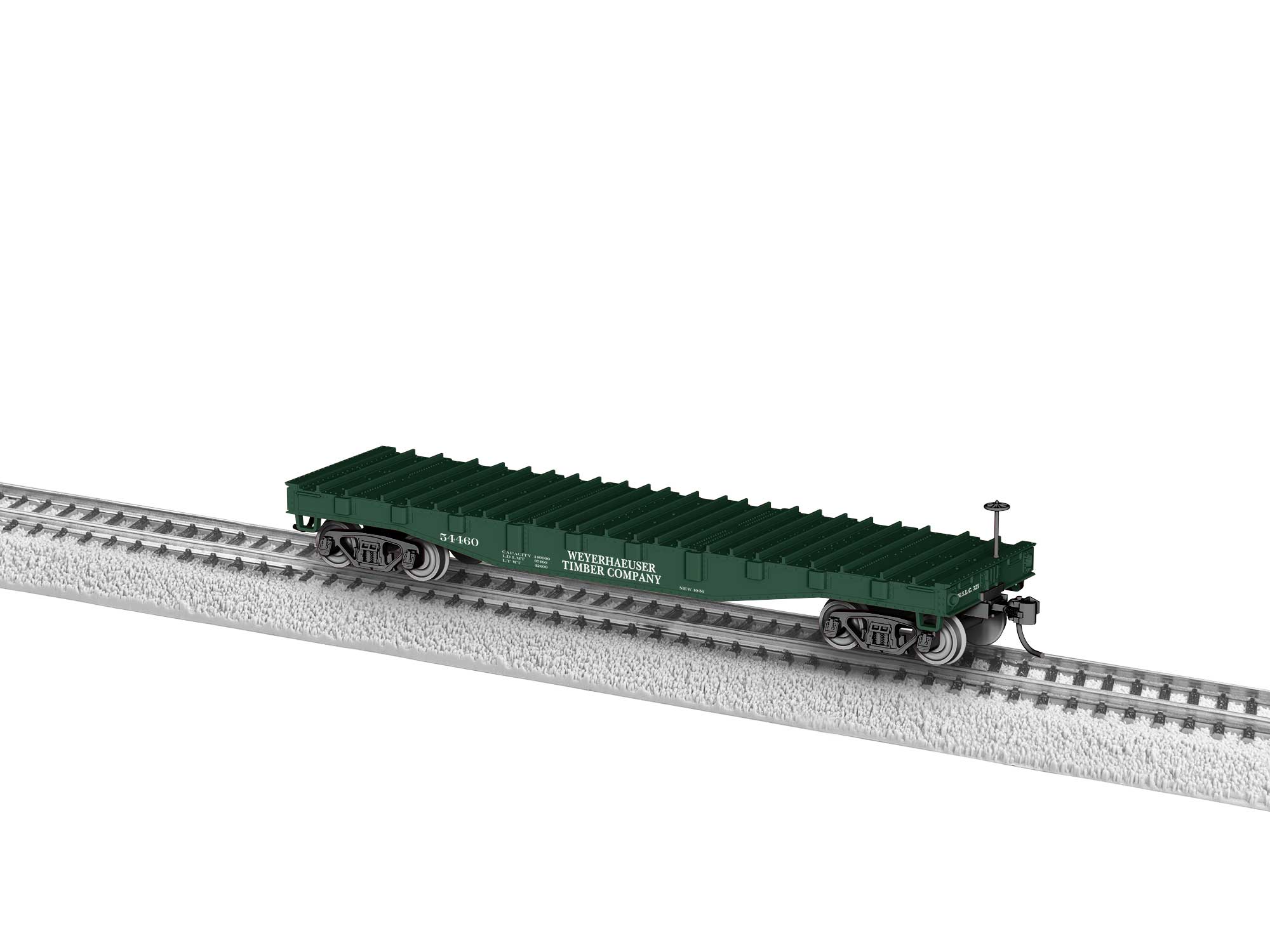 Lionel HO 2454460 - Steel-Deck Flatcar "Weyerhauser" #54460