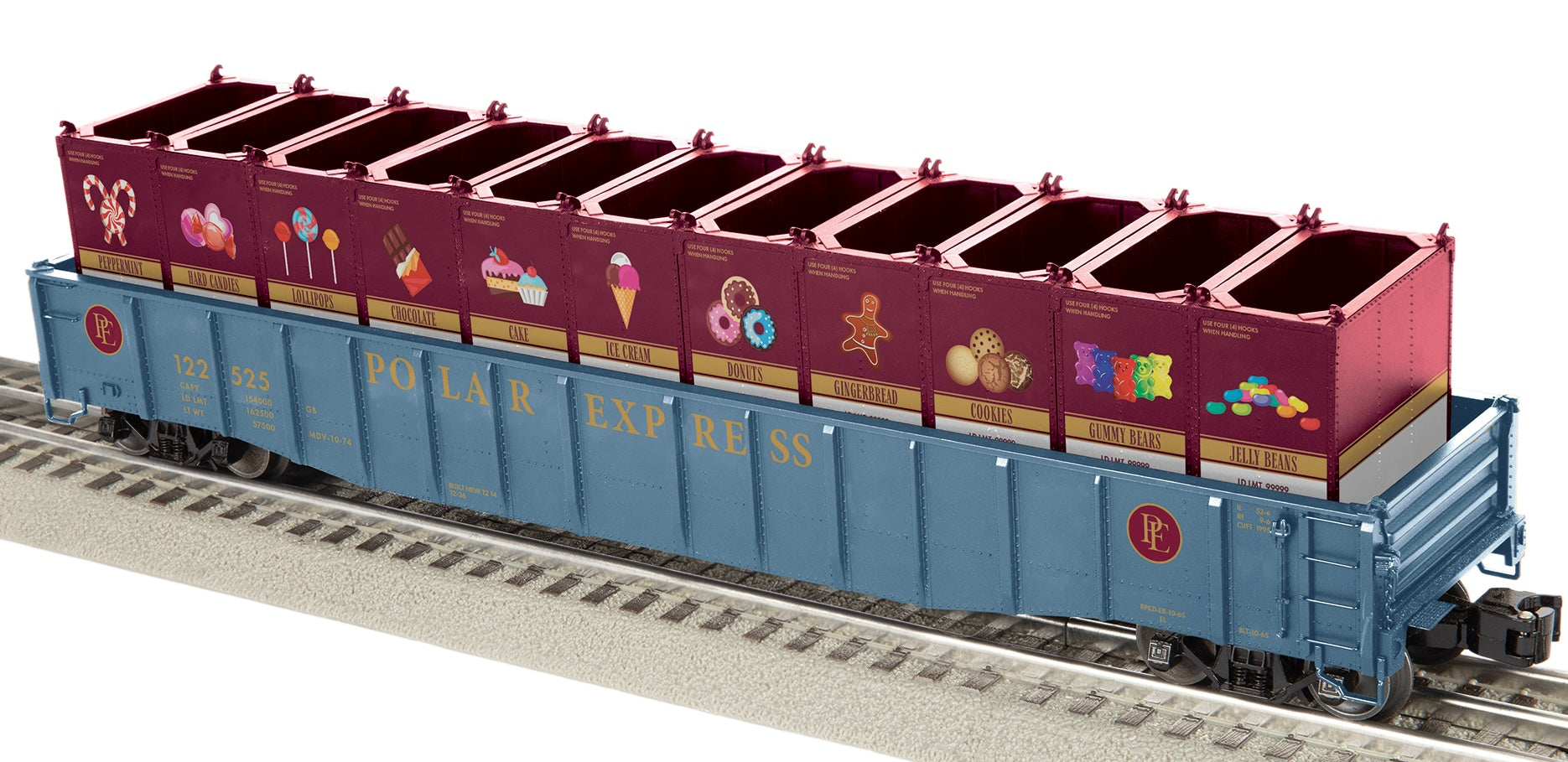 Lionel 2526580 - PS-5 Gondola Car "The Polar Express" #122525 w/ Cannisters