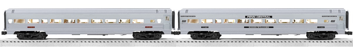 Lionel 2527140 - 18" Aluminum Coach Car Set "Penn Central" (2-car)