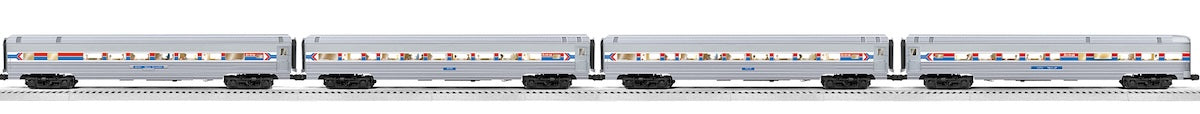 Lionel 2527160 - 18" Aluminum Passenger Car Set "Amtrak" (4-car) Phase I