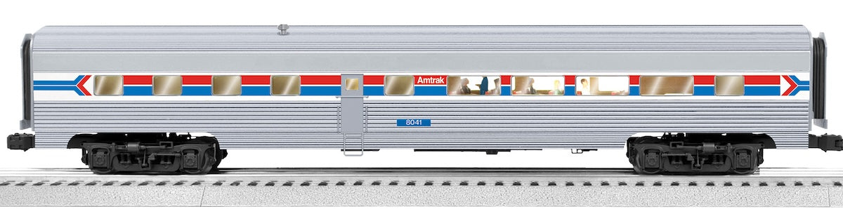 Lionel 2527180 - 18" Aluminum Stationsounds Diner Car "Amtrak" Phase I