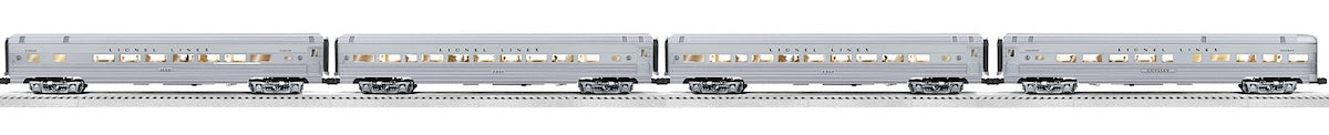 Lionel 2527190 - 18" Aluminum Passenger Car Set "Lionel Lines" (4-car)