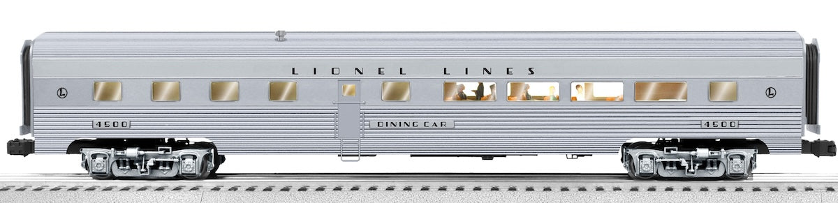 Lionel 2527210 - 18" Aluminum Stationsounds Diner Car "Lionel Lines"