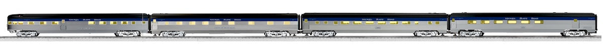 Lionel 2527490 - 21" Passenger Car Set "Nickel Plate" (4-Car)