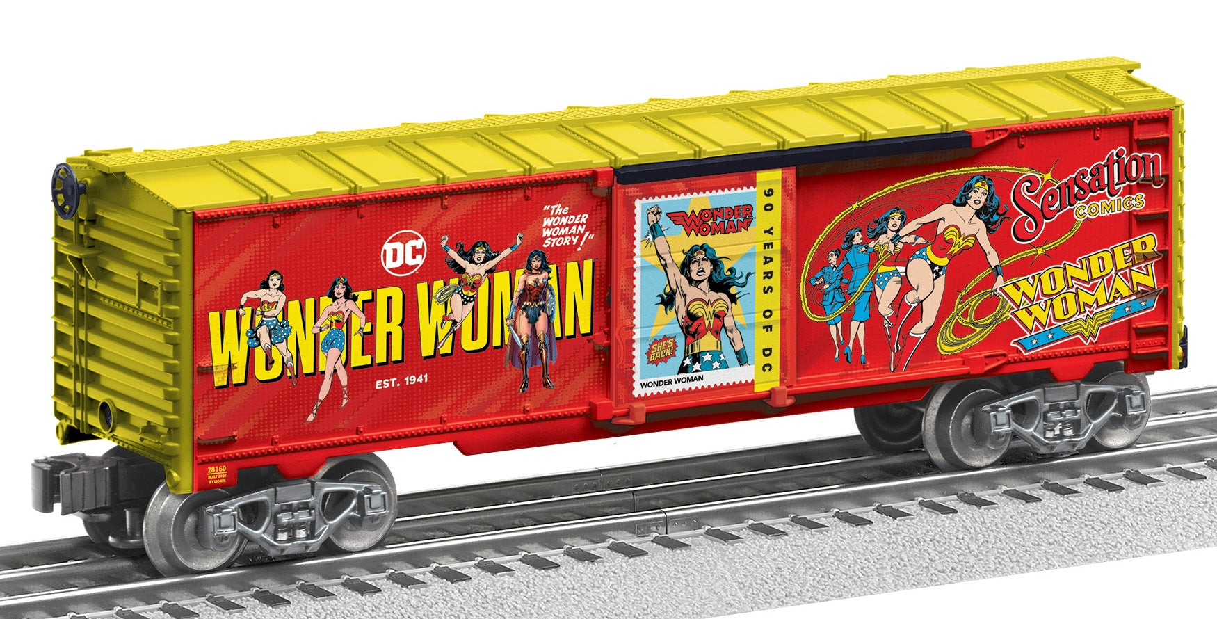 Lionel 2528160 - DC Comics - 90th Anniversary Boxcar "Wonder Woman"