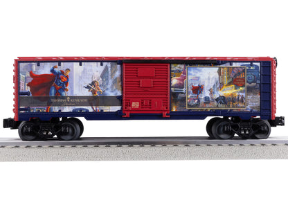 Lionel 2528170 - Thomas Kinkade Studios - DC Comics Boxcar "Superman Protector Of Metropolis"