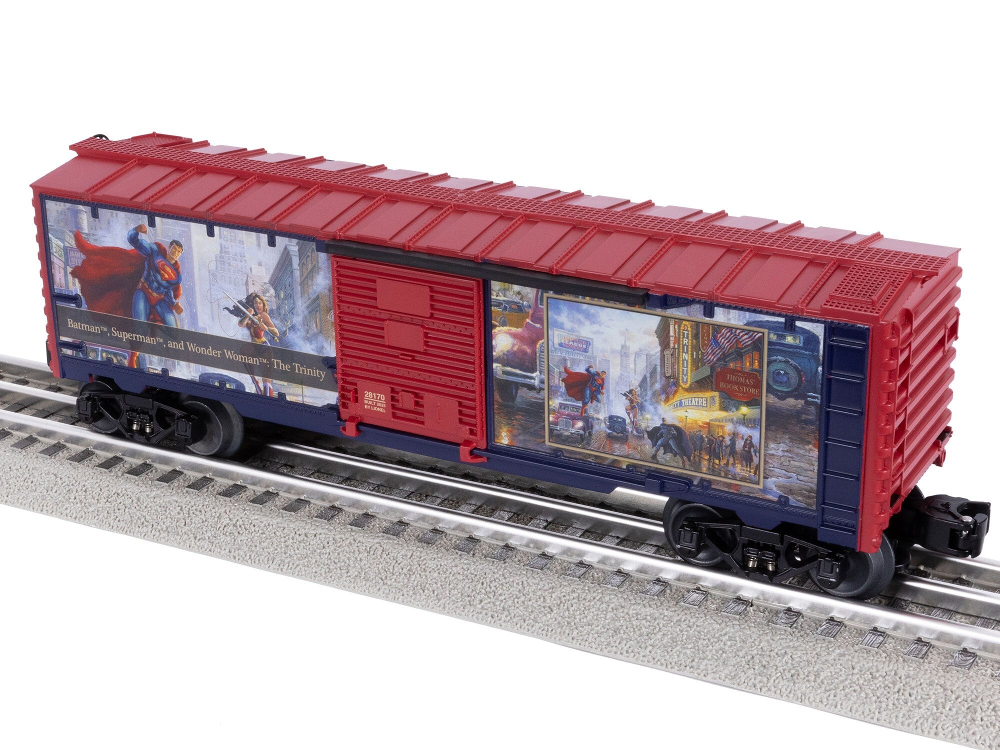 Lionel 2528170 - Thomas Kinkade Studios - DC Comics Boxcar "Superman Protector Of Metropolis"