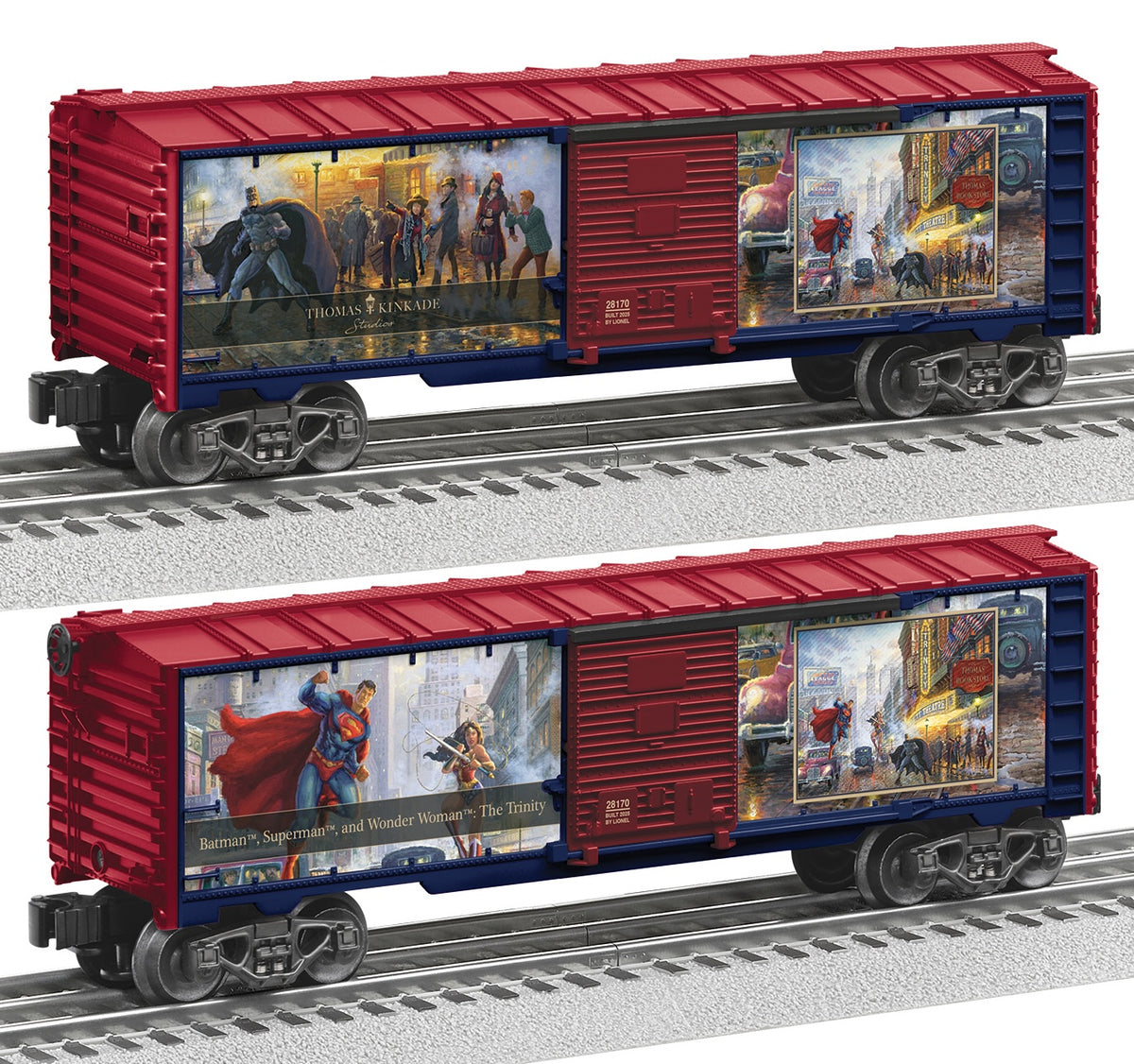 Lionel 2528170 - Thomas Kinkade Studios - DC Comics Boxcar "Superman Protector Of Metropolis"