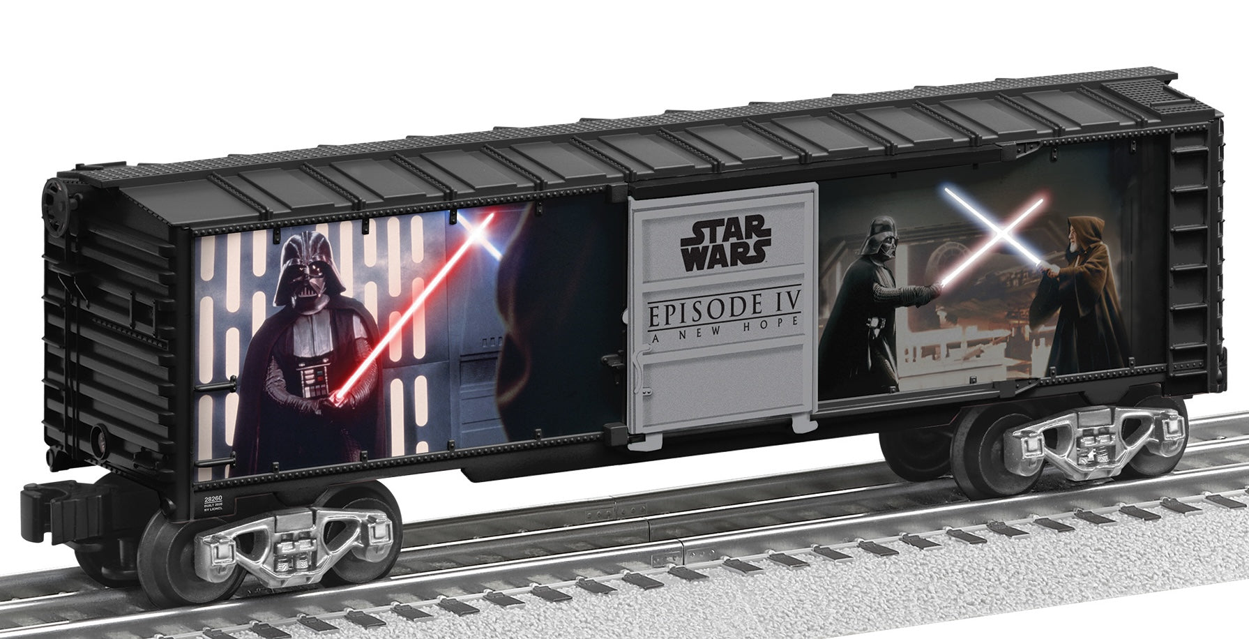 Lionel 2528260 - STAR WARS™ - Lightsaber Series Illuminated Boxcar "Darth Vader v. Obi-Wan Kenobi" #28260