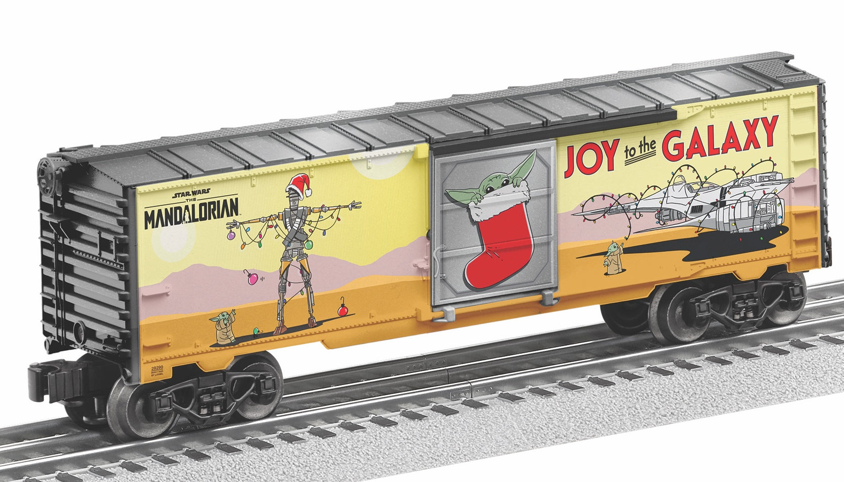 Lionel 2528290 - STAR WARS™ - THE MANDALORIAN™ Grogu Christmas Boxcar "Joy to the Galaxy" #28290