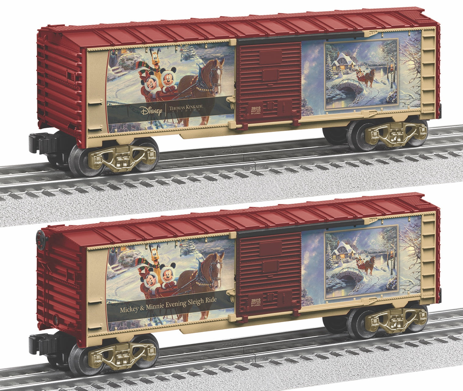 Lionel 2528410 - Disney / Thomas Kinkade Studios Studios Studios Studios - Mickey & Minnie Evening Sleigh Ride Boxcar