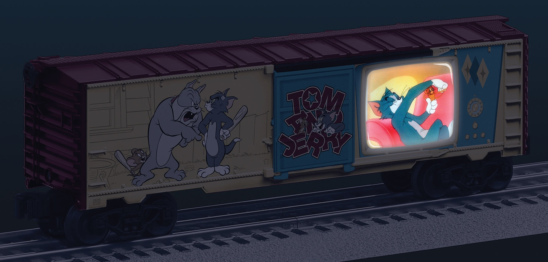 Lionel 2528530 - DC Comics - Illuminated Cartoon Boxcar "Tom & Jerry"