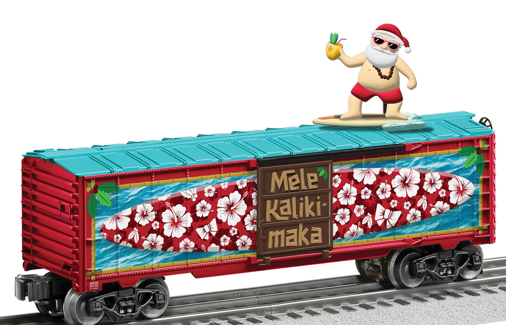 Lionel 2528720 - Christmas - Surfing Santa Boxcar "Mele Kalikimaka" #28720