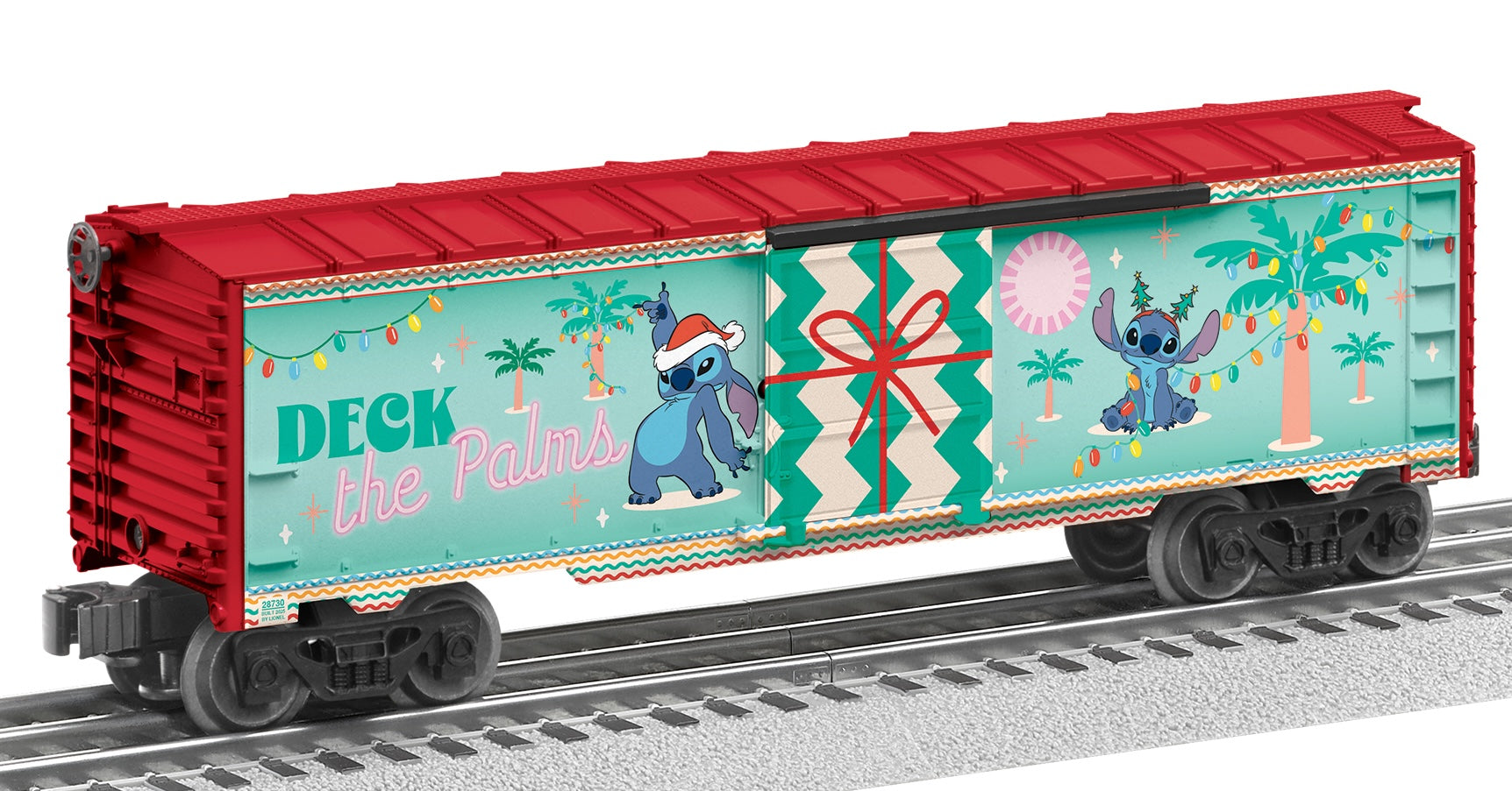 Lionel 2528730 - Disney - Stitch Christmas Boxcar "Deck the Palms" #28730